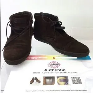 Louis Vuitton | Shoes | Louis Vuitton Dark Brown Suede  display picture 1